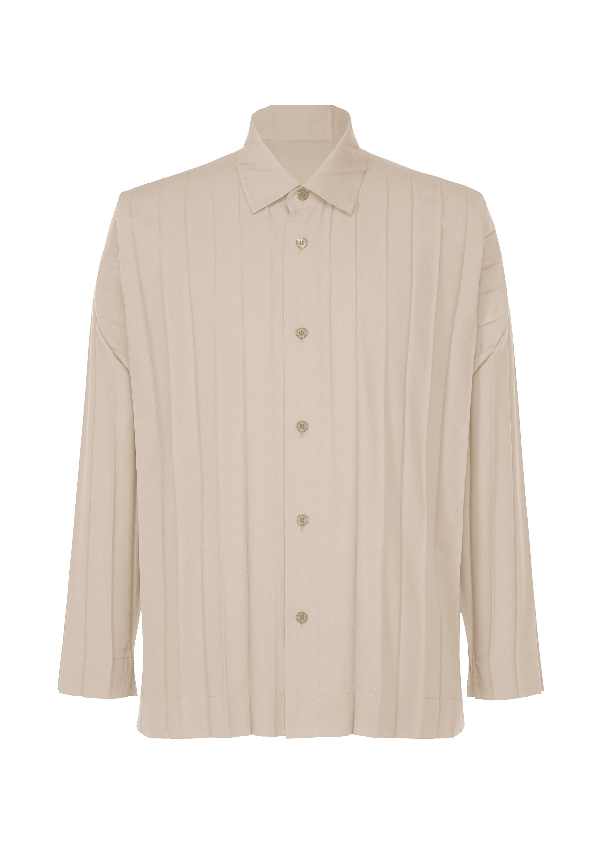 A product shot of the HOMME PLISSÉ ISSEY MIYAKE EDGE SHIRT shirt in grey (12).