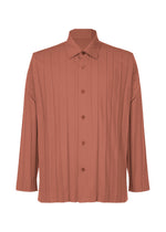 A product shot of the HOMME PLISSÉ ISSEY MIYAKE EDGE SHIRT shirt in brown (44).