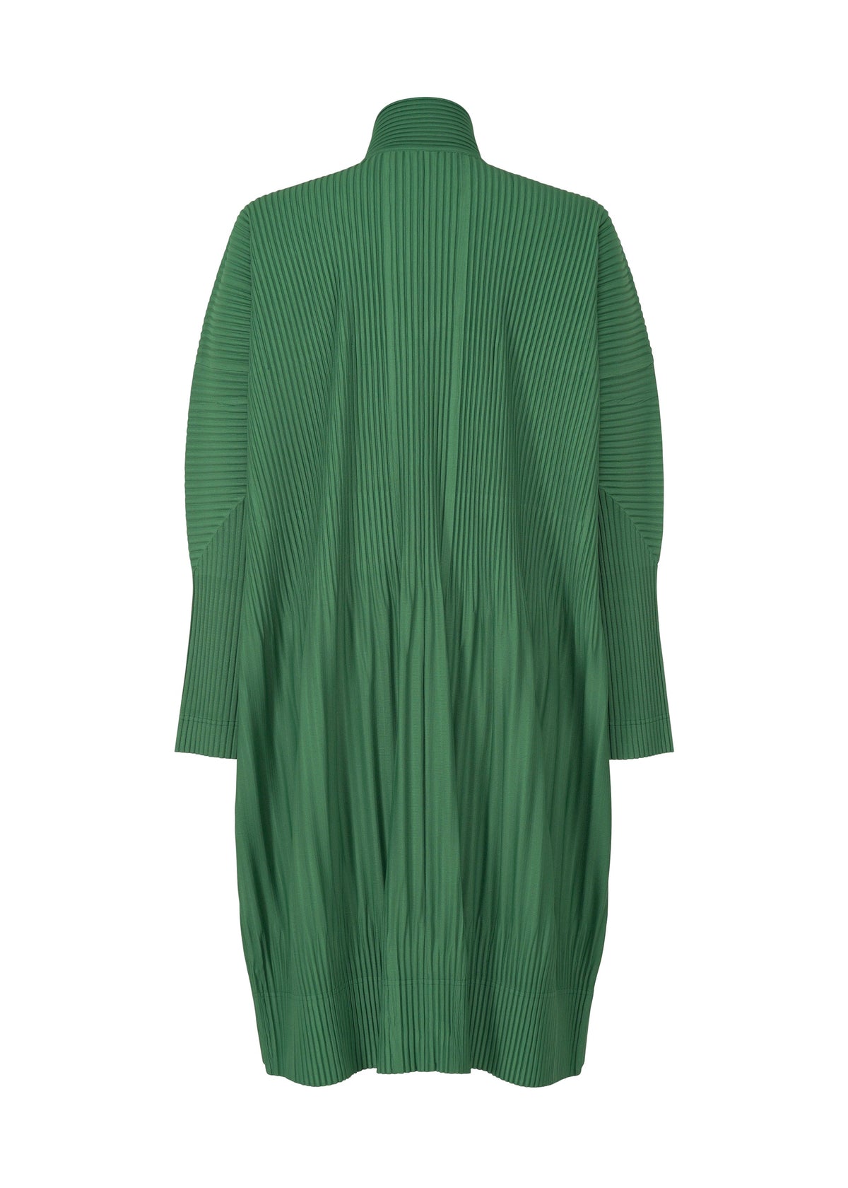 A detail shot of the Homme Plisse Issey Miyake MONTHLY COLORS : NOVEMBER coat.