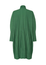 A detail shot of the Homme Plisse Issey Miyake MONTHLY COLORS : NOVEMBER coat.