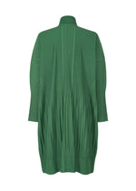 A detail shot of the Homme Plisse Issey Miyake MONTHLY COLORS : NOVEMBER coat.