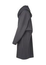 A detail shot of the Homme Plisse Issey Miyake MONTHLY COLORS : DECEMBER coat.