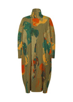 A product shot of the Homme Plisse Issey Miyake PAINTED STONE coat in .