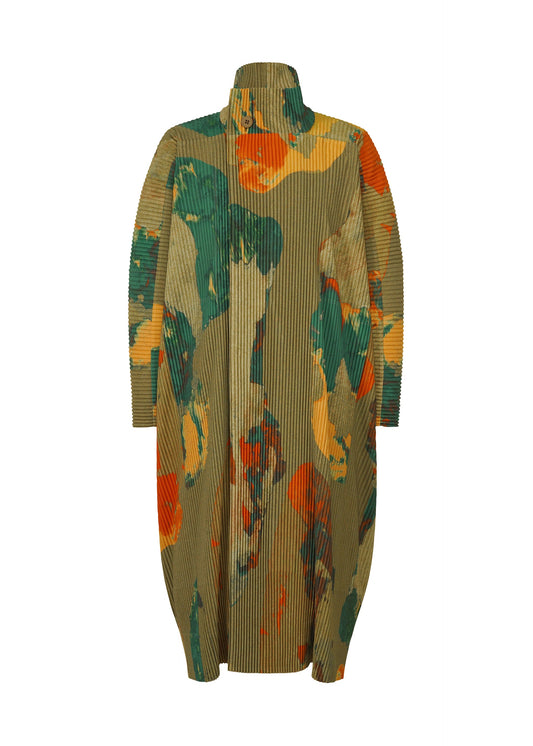 A product shot of the Homme Plisse Issey Miyake PAINTED STONE coat in .