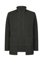 A product shot of the HOMME PLISSÉ ISSEY MIYAKE MULTI POCKET jacket in coke grey (13).