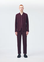 A model wears the Homme Plisse Issey Miyake QUARRY blouson.