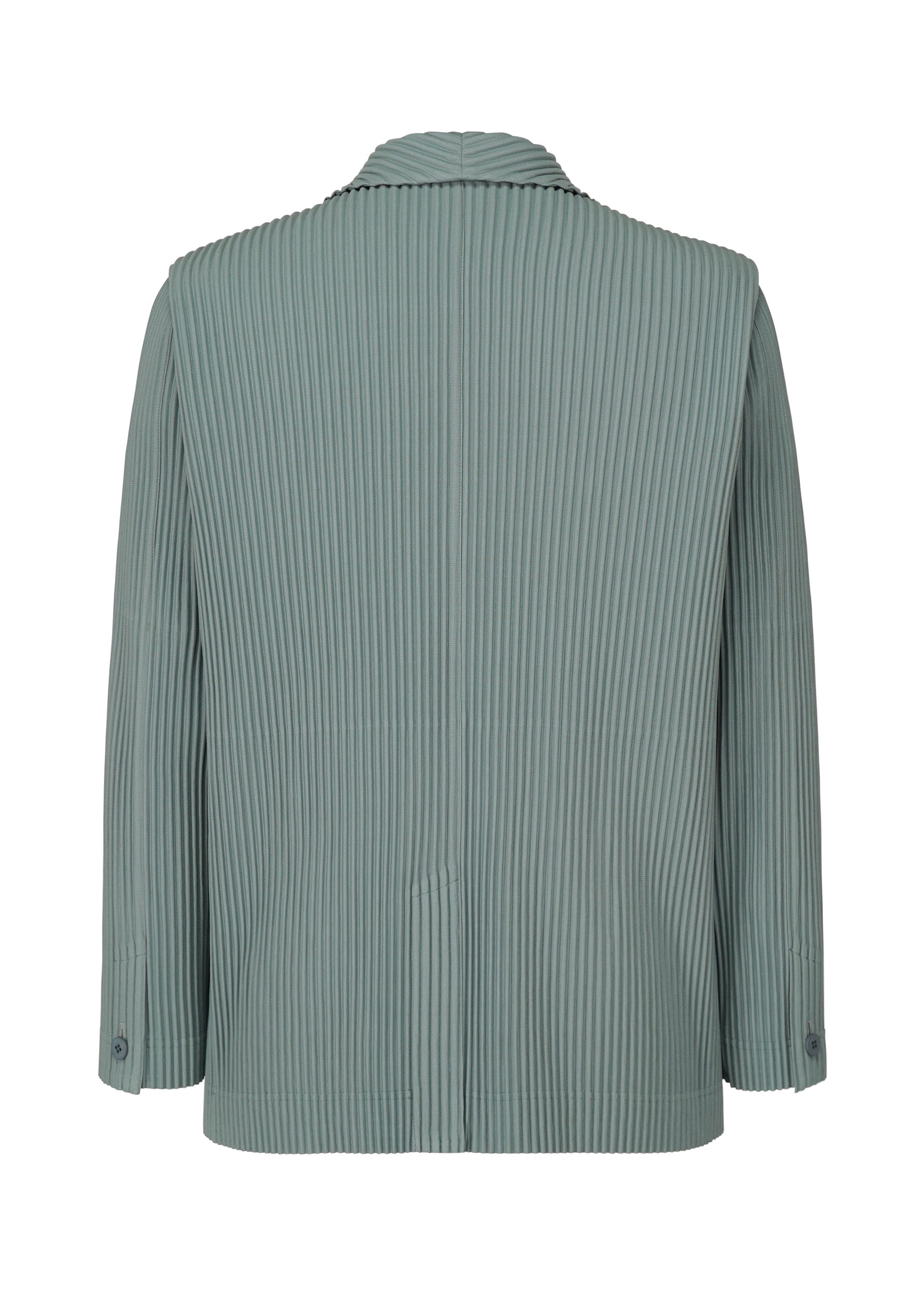 A detail shot of the Homme Plisse Issey Miyake TAILORED PLEATS 1 jacket.
