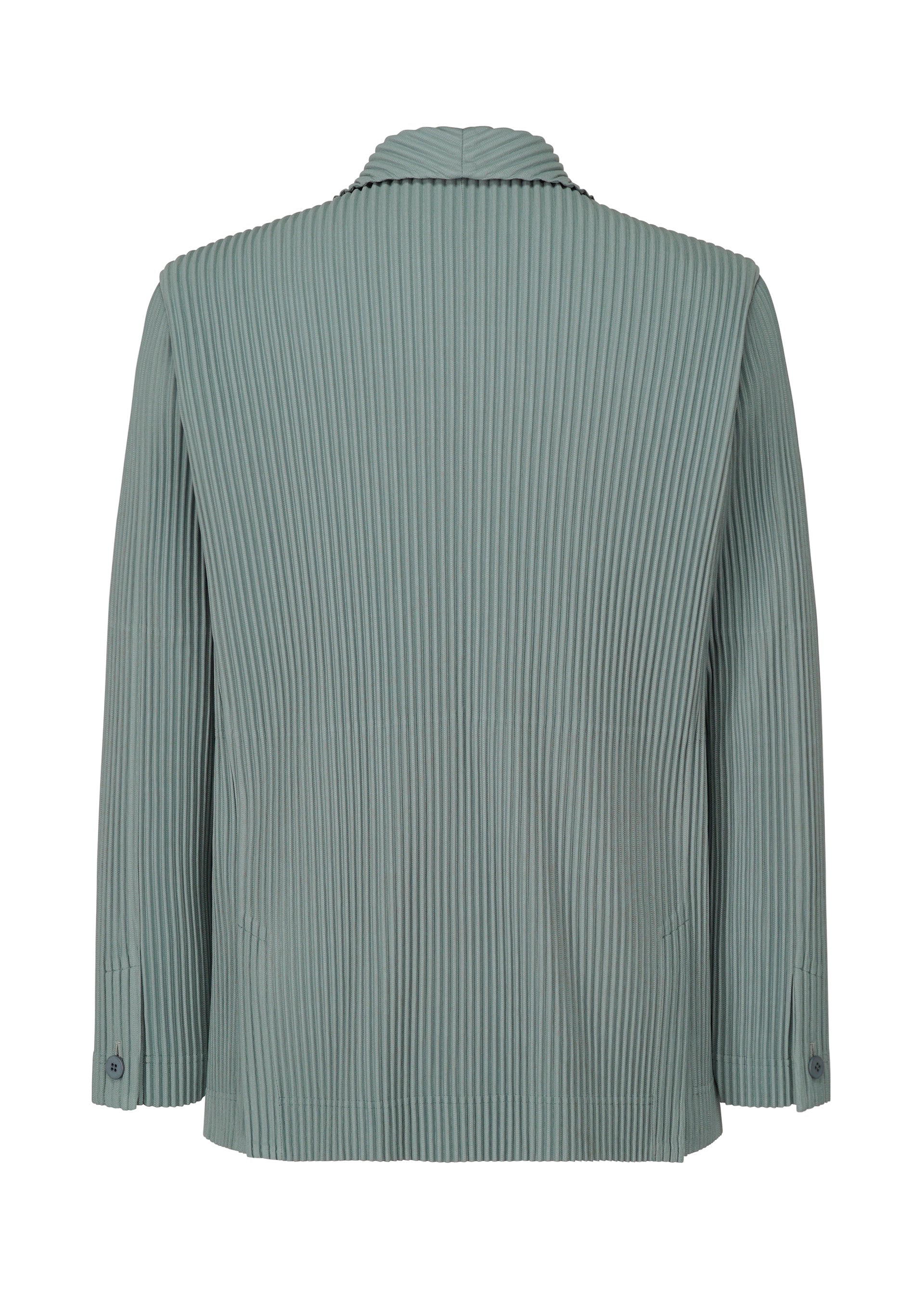 A detail shot of the Homme Plisse Issey Miyake TAILORED PLEATS 1 jacket.