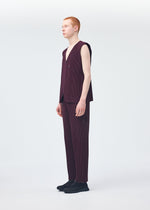 A model wears the Homme Plisse Issey Miyake QUARRY vest.