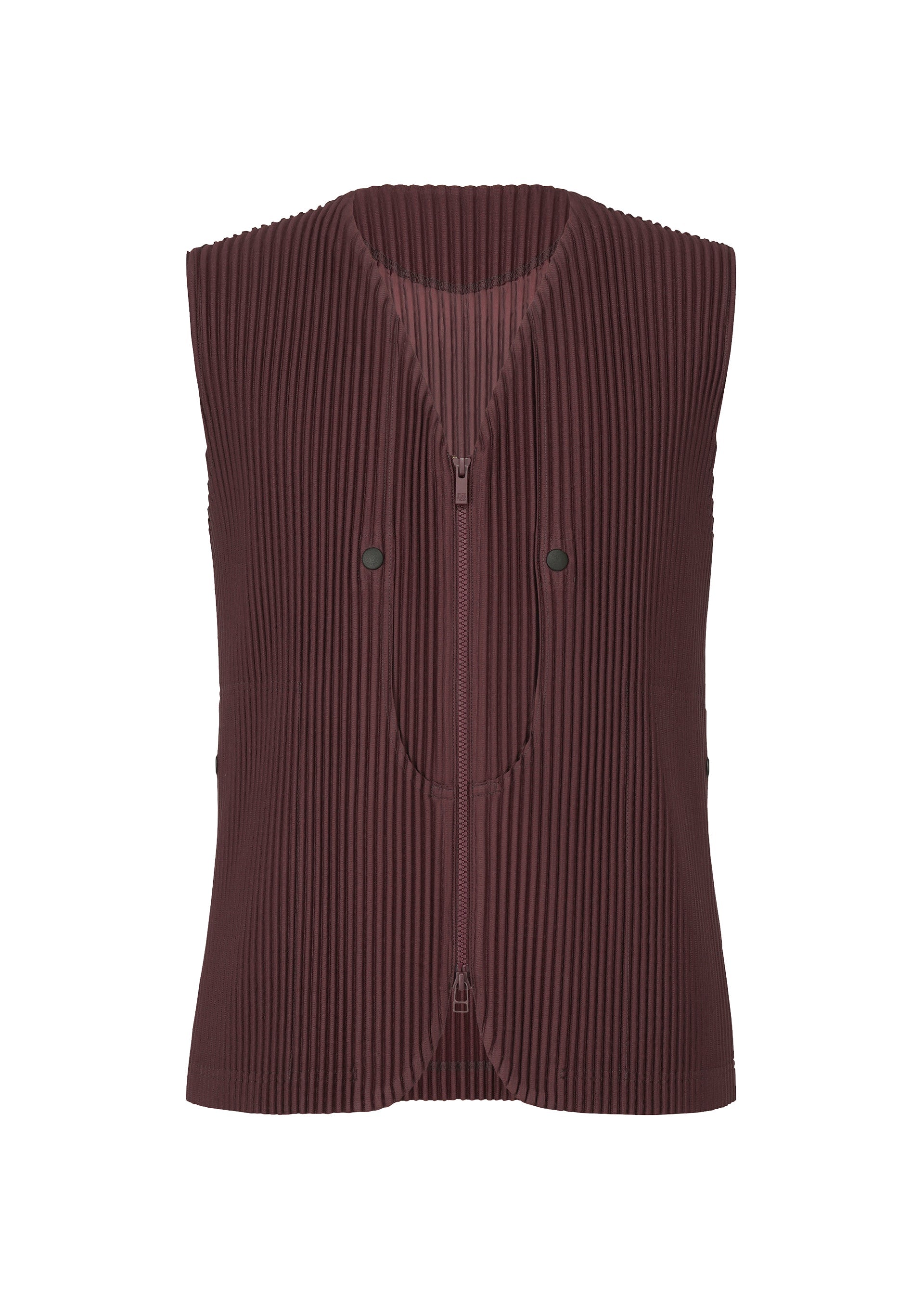 A product shot of the Homme Plisse Issey Miyake QUARRY vest in .