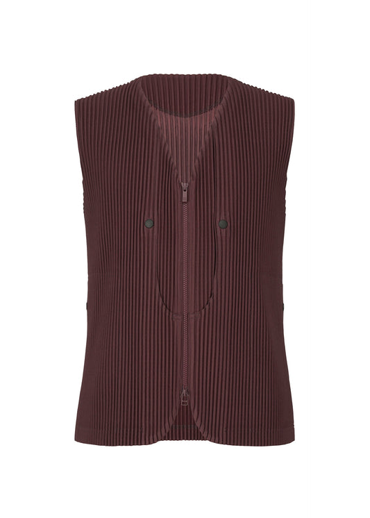 A product shot of the Homme Plisse Issey Miyake QUARRY vest in .