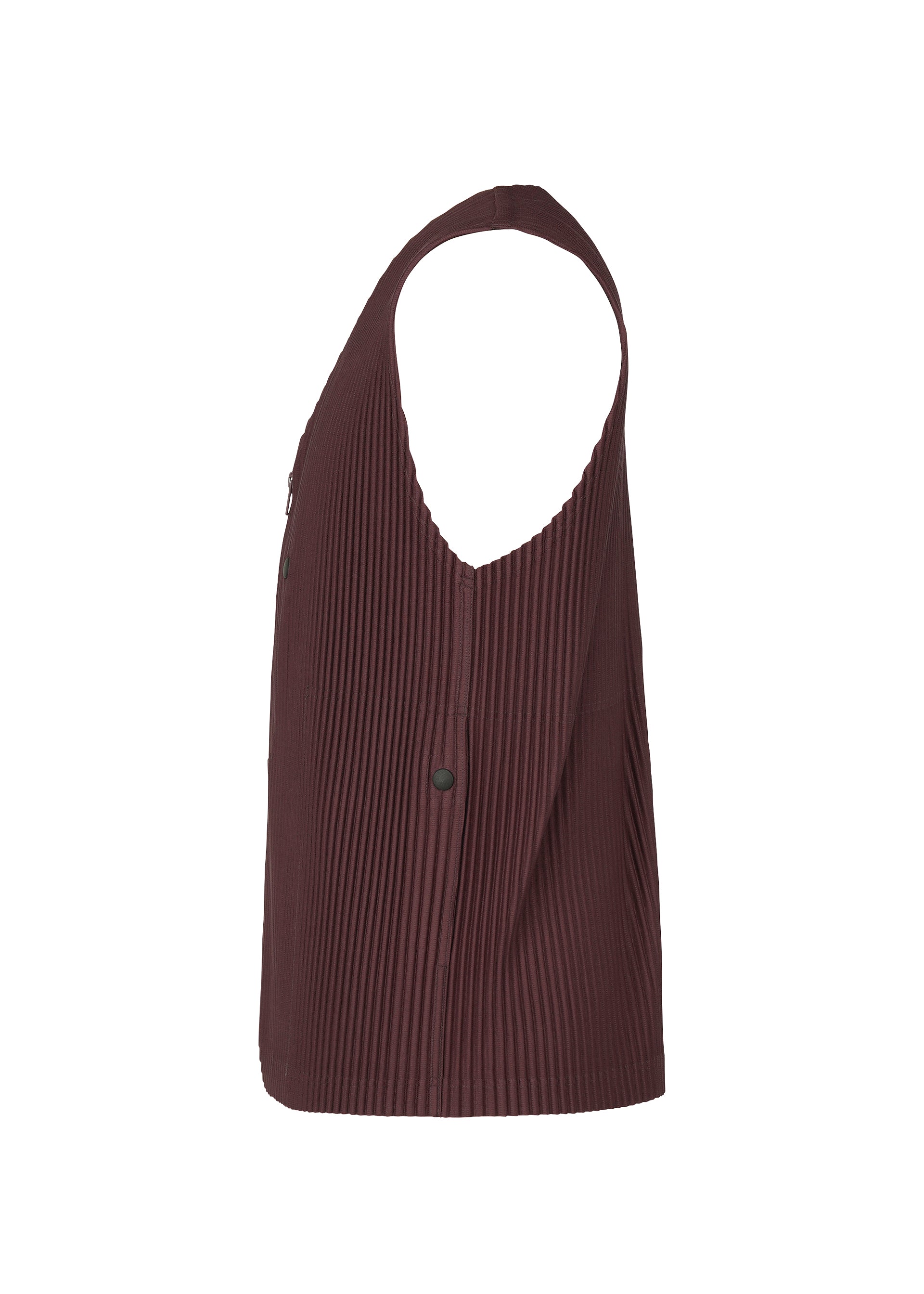 A detail shot of the Homme Plisse Issey Miyake QUARRY vest.