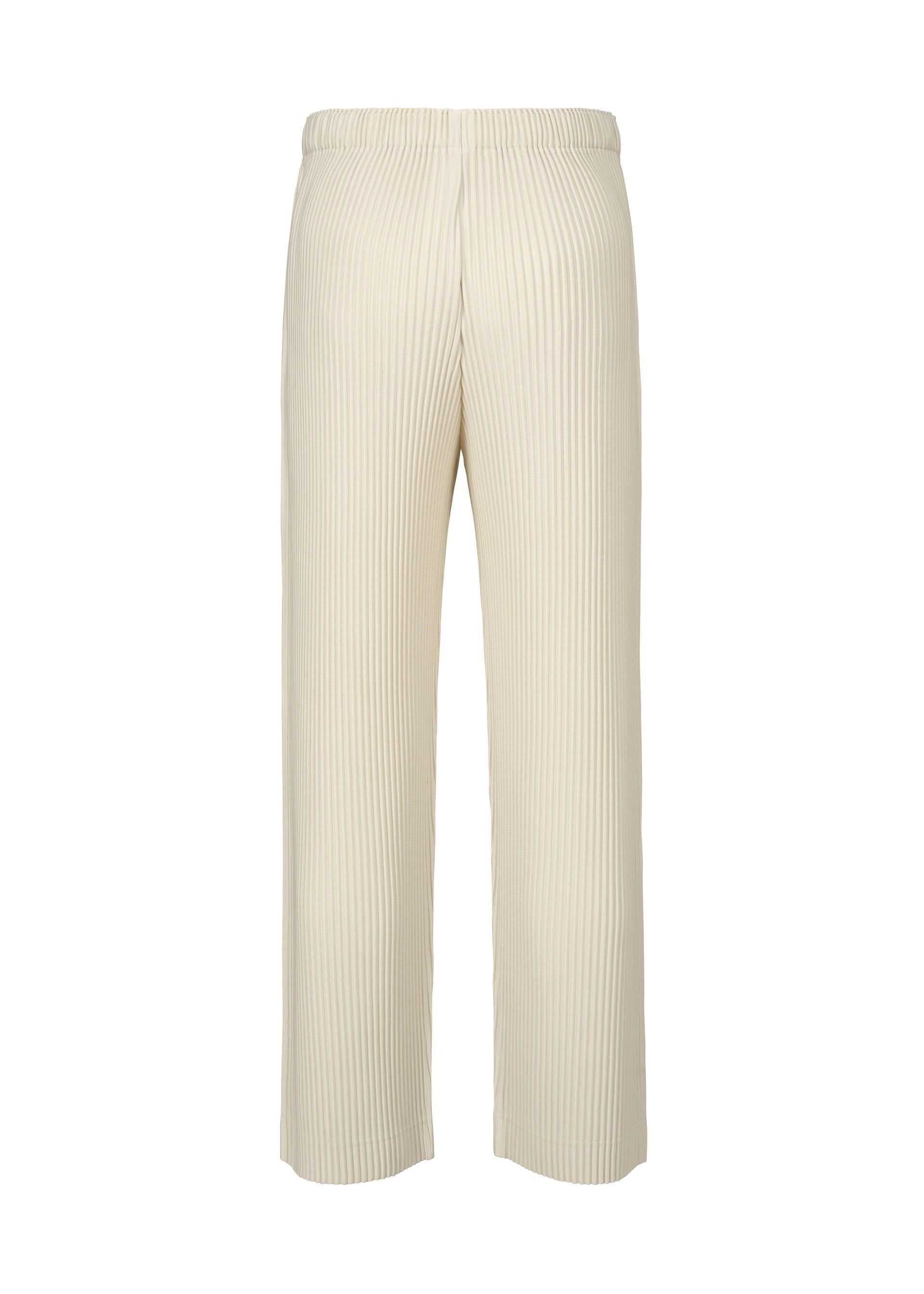A detail shot of the Homme Plisse Issey Miyake MONTHLY COLORS : SEPTEMBER trousers.