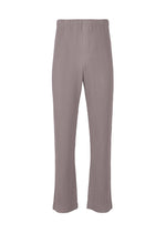 A product shot of the HOMME PLISSÉ ISSEY MIYAKE PLEATS BOTTOMS 1 trousers in burnt purple (85).
