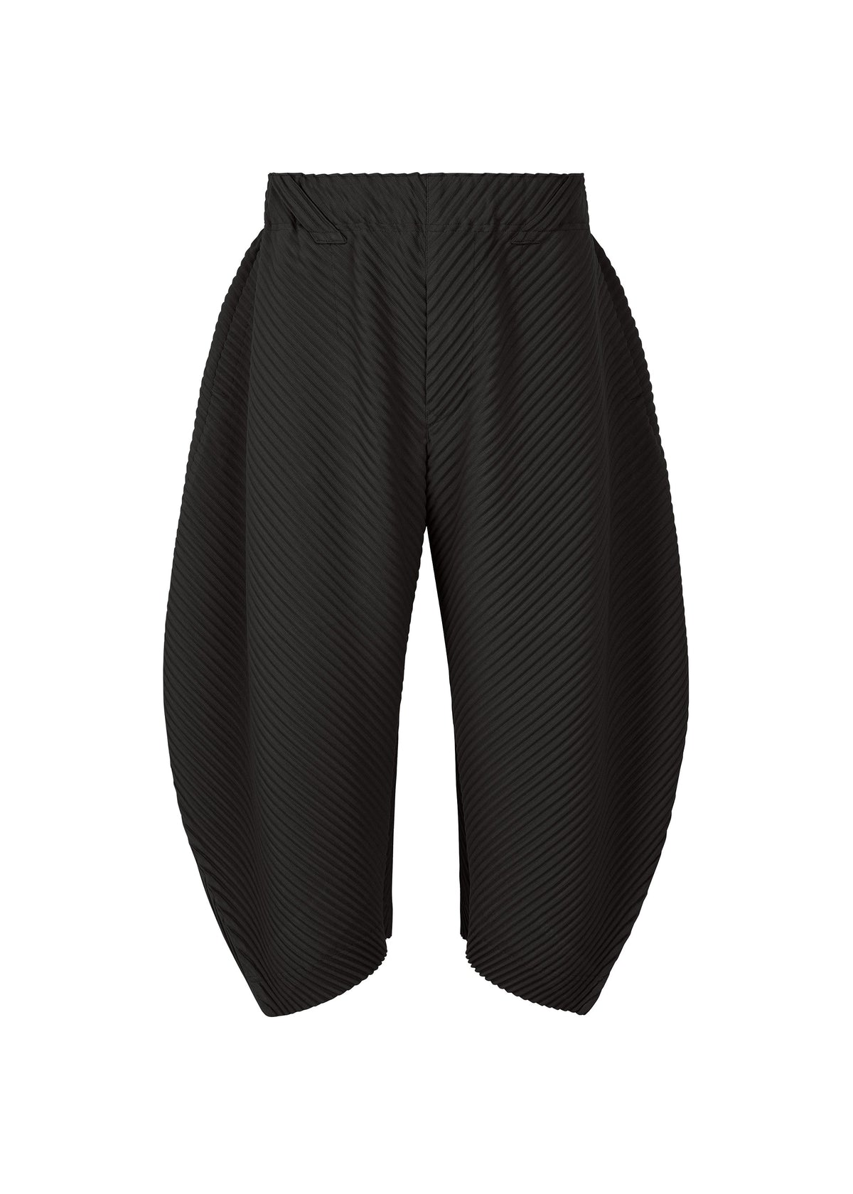 A product shot of the HOMME PLISSÉ ISSEY MIYAKE PLEATS BOTTOMS 1 trousers in black (15).