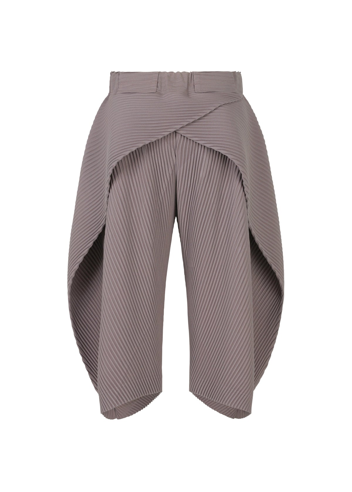 A detail shot of the HOMME PLISSÉ ISSEY MIYAKE PLEATS BOTTOMS 1 trousers.