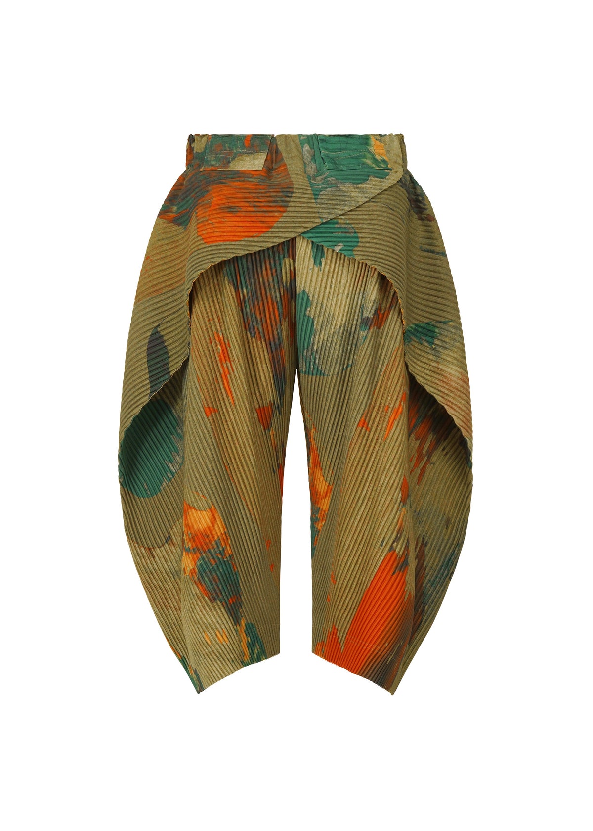 A detail shot of the Homme Plisse Issey Miyake PAINTED STONE trousers.