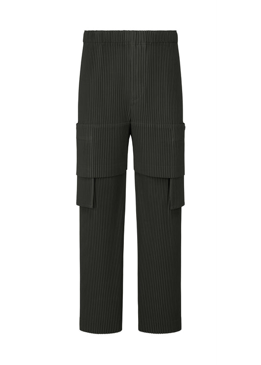 A product shot of the HOMME PLISSÉ ISSEY MIYAKE MULTI POCKET trousers in coke grey (13).