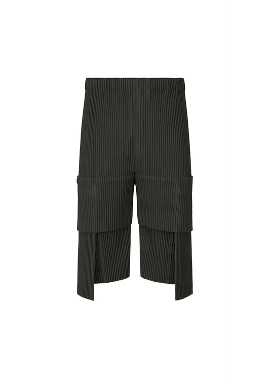 A product shot of the HOMME PLISSÉ ISSEY MIYAKE MULTI POCKET trousers in coke grey (13).