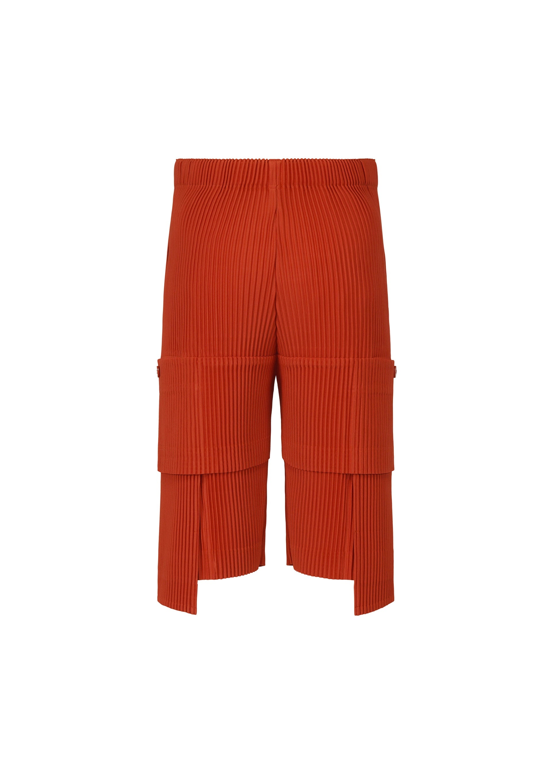 A detail shot of the HOMME PLISSÉ ISSEY MIYAKE MULTI POCKET trousers.