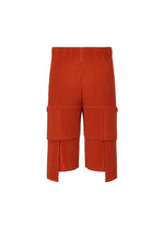 A detail shot of the HOMME PLISSÉ ISSEY MIYAKE MULTI POCKET trousers.