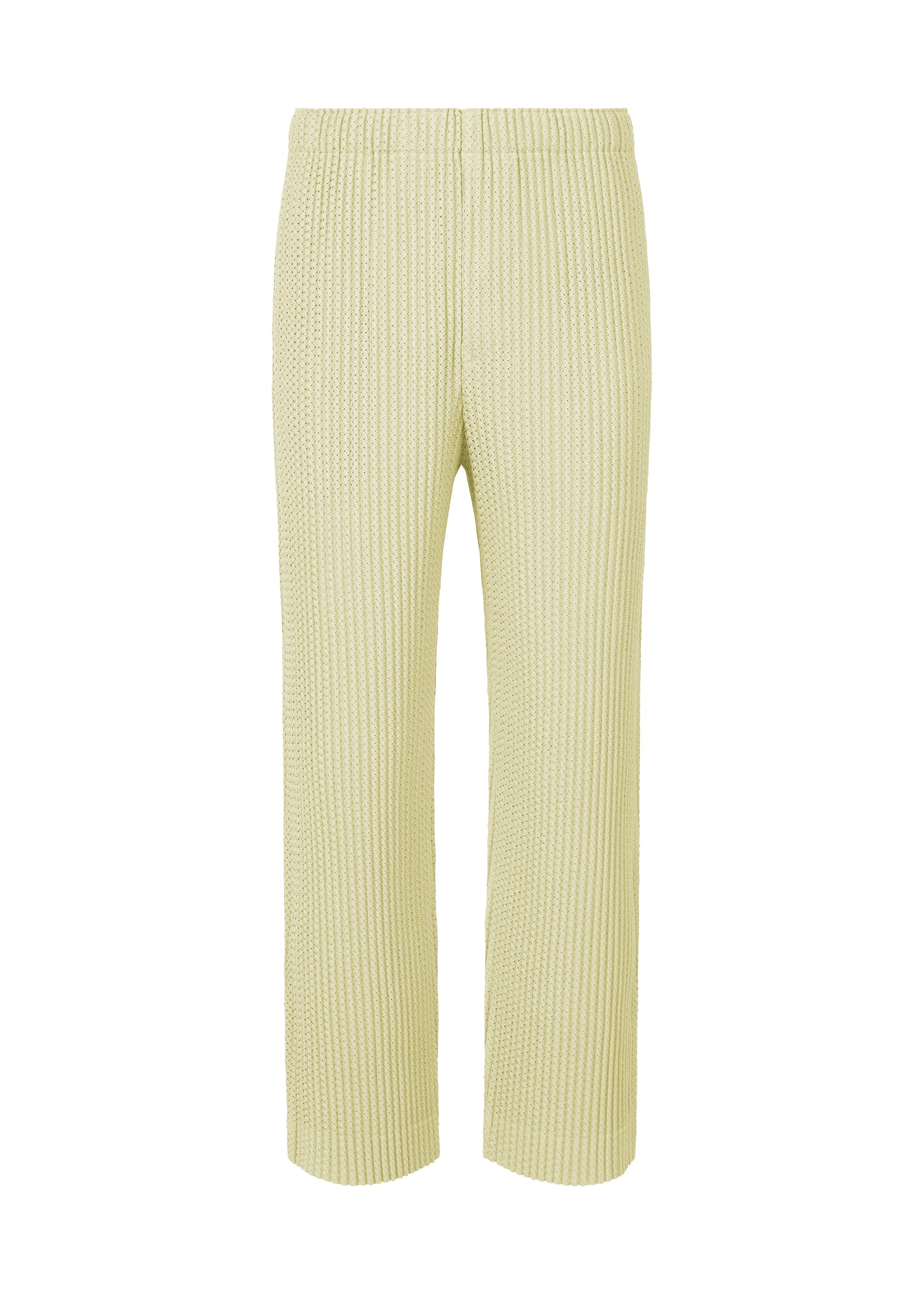A product shot of the Homme Plisse Issey Miyake WICKERWORK MESH trousers in .