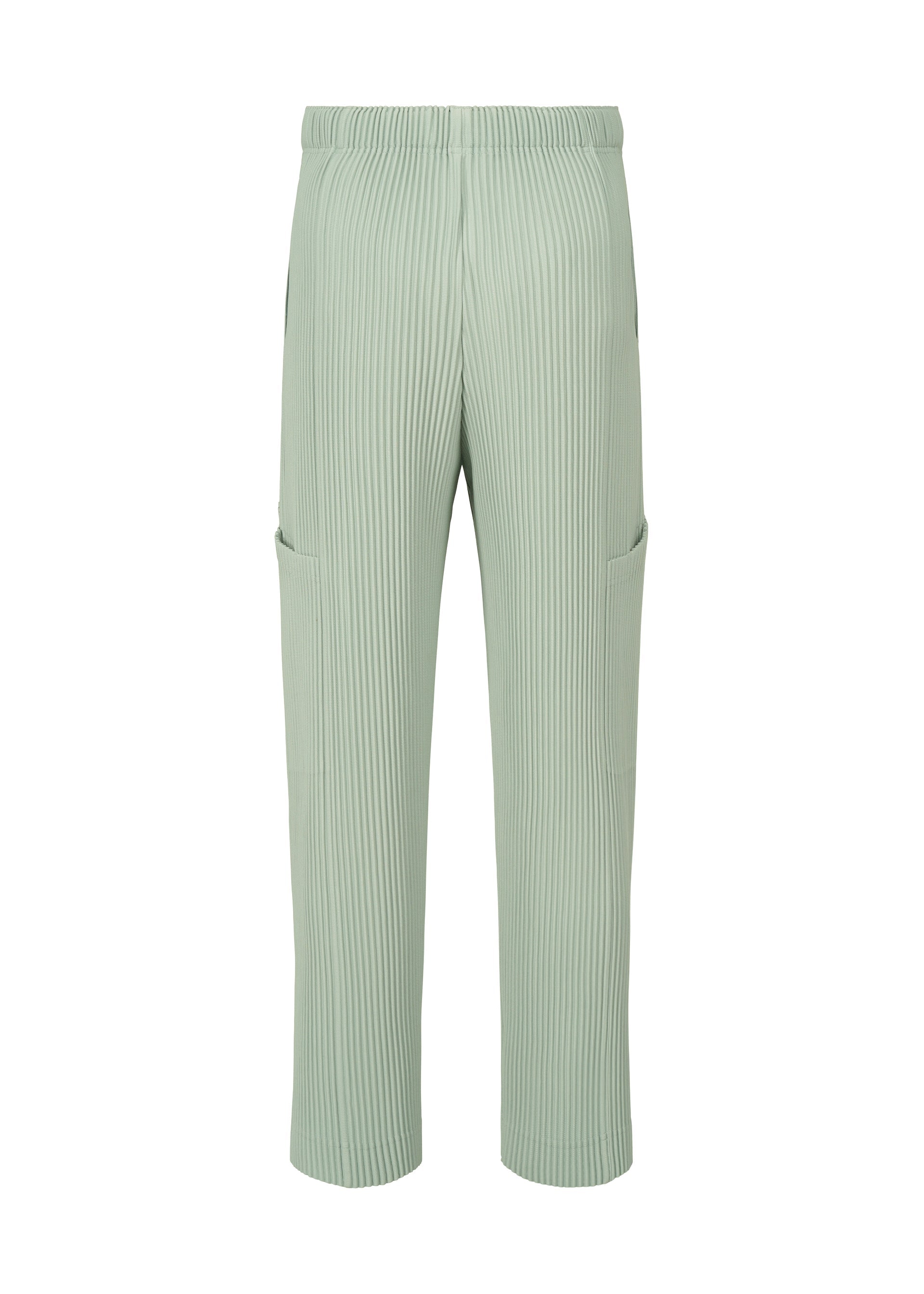 A detail shot of the Homme Plisse Issey Miyake QUARRY trousers.