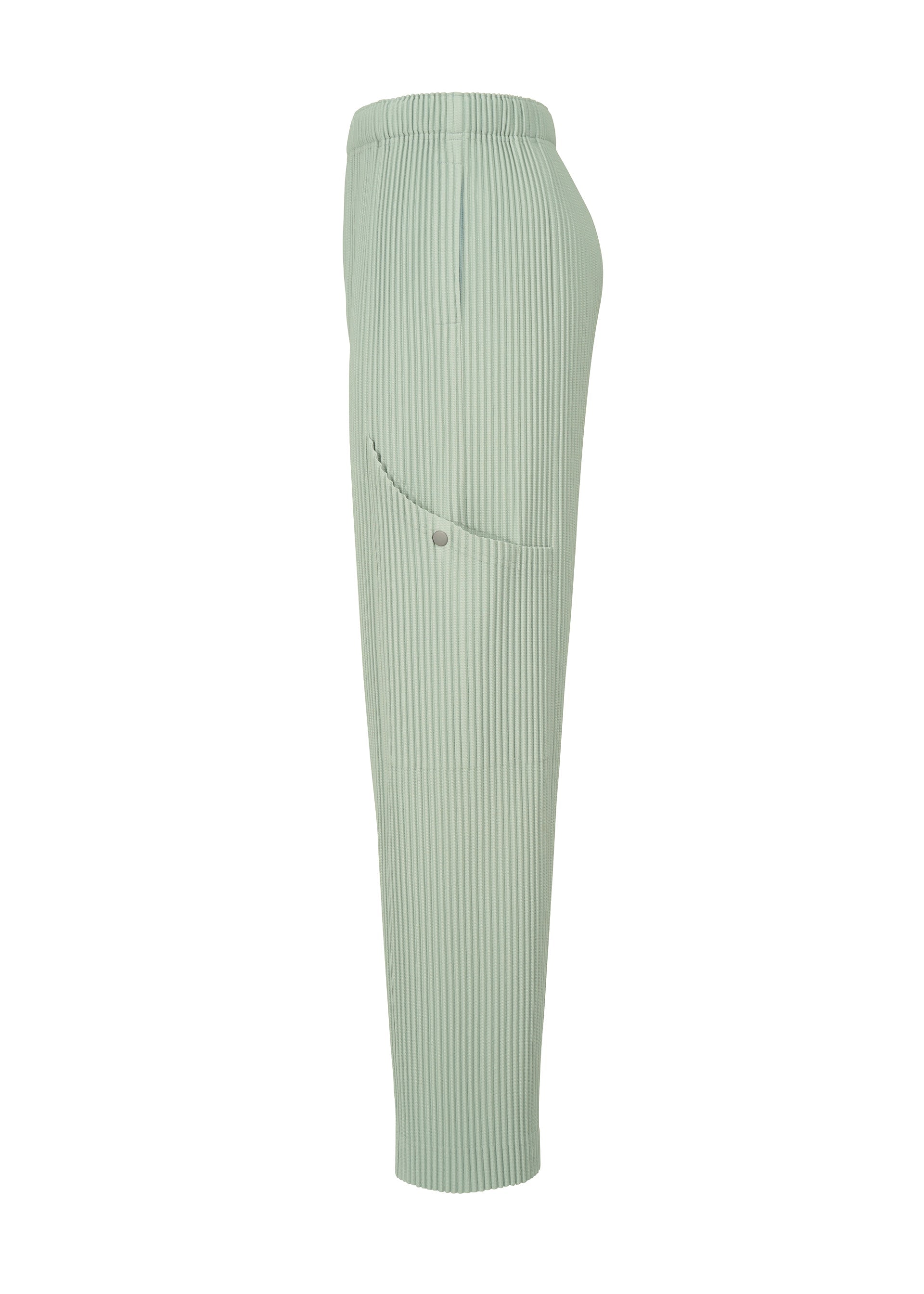 A detail shot of the Homme Plisse Issey Miyake QUARRY trousers.