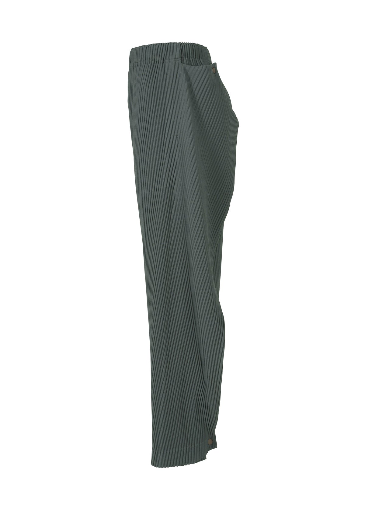 A detail shot of the Homme Plisse Issey Miyake ANGULAR STONE trousers.