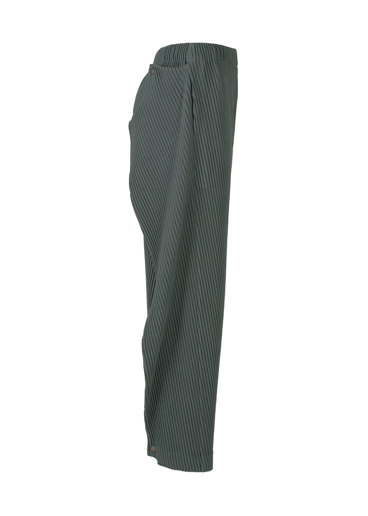 A detail shot of the Homme Plisse Issey Miyake ANGULAR STONE trousers.