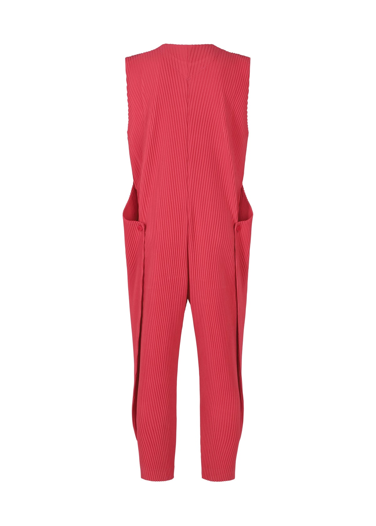 A detail shot of the Homme Plisse Issey Miyake PLEATS BOTTOMS 2 jumpsuit.