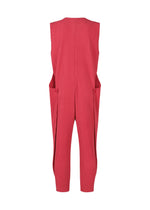 A detail shot of the Homme Plisse Issey Miyake PLEATS BOTTOMS 2 jumpsuit.