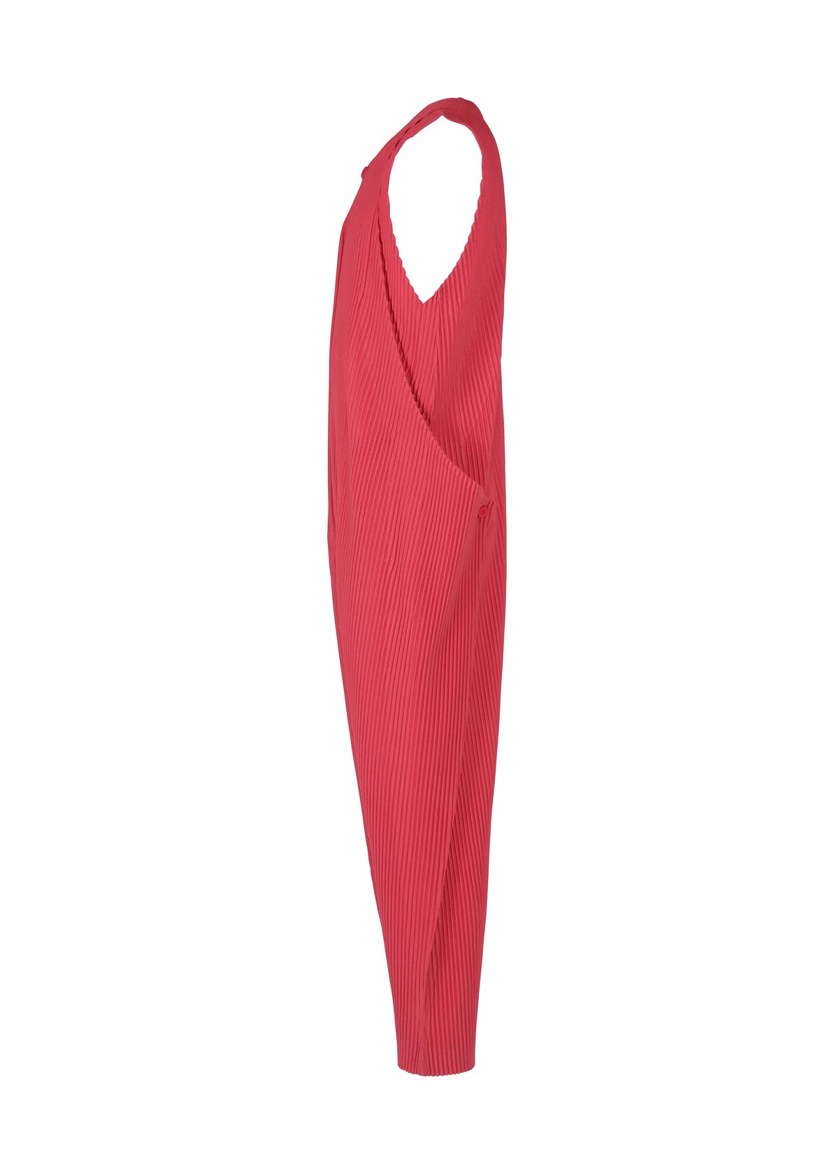 A detail shot of the Homme Plisse Issey Miyake PLEATS BOTTOMS 2 jumpsuit.