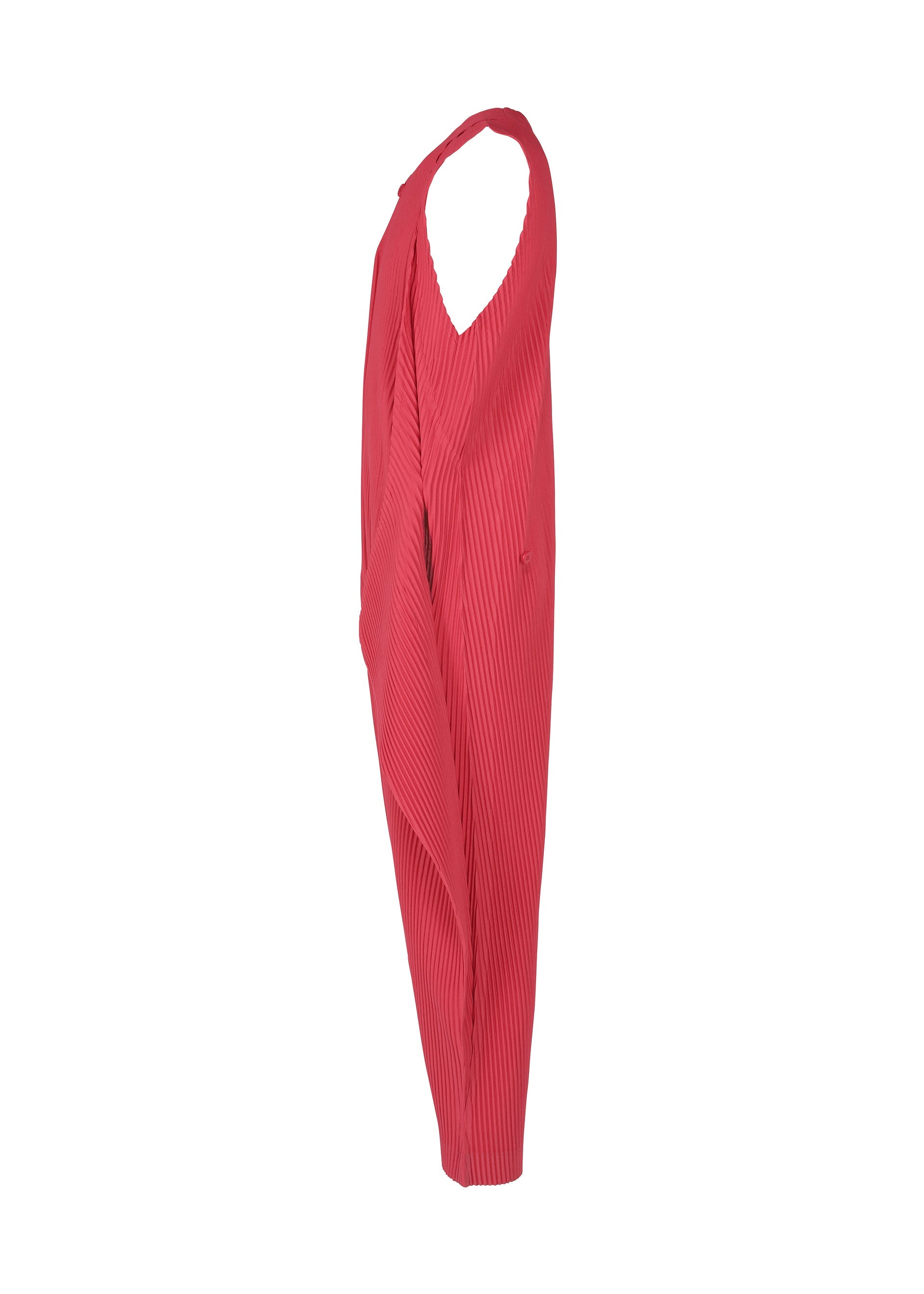 A detail shot of the Homme Plisse Issey Miyake PLEATS BOTTOMS 2 jumpsuit.