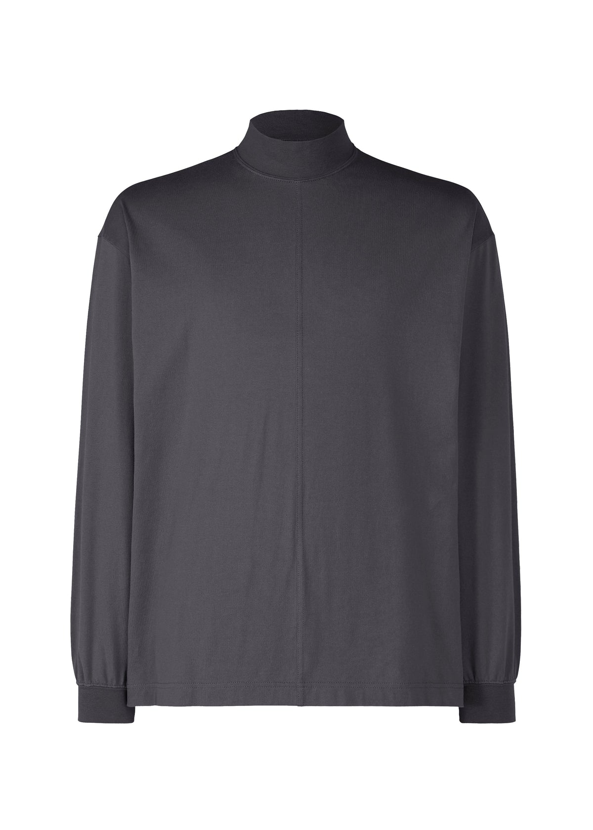 A product shot of the HOMME PLISSÉ ISSEY MIYAKE Black Turtleneck Top top in grey (12).