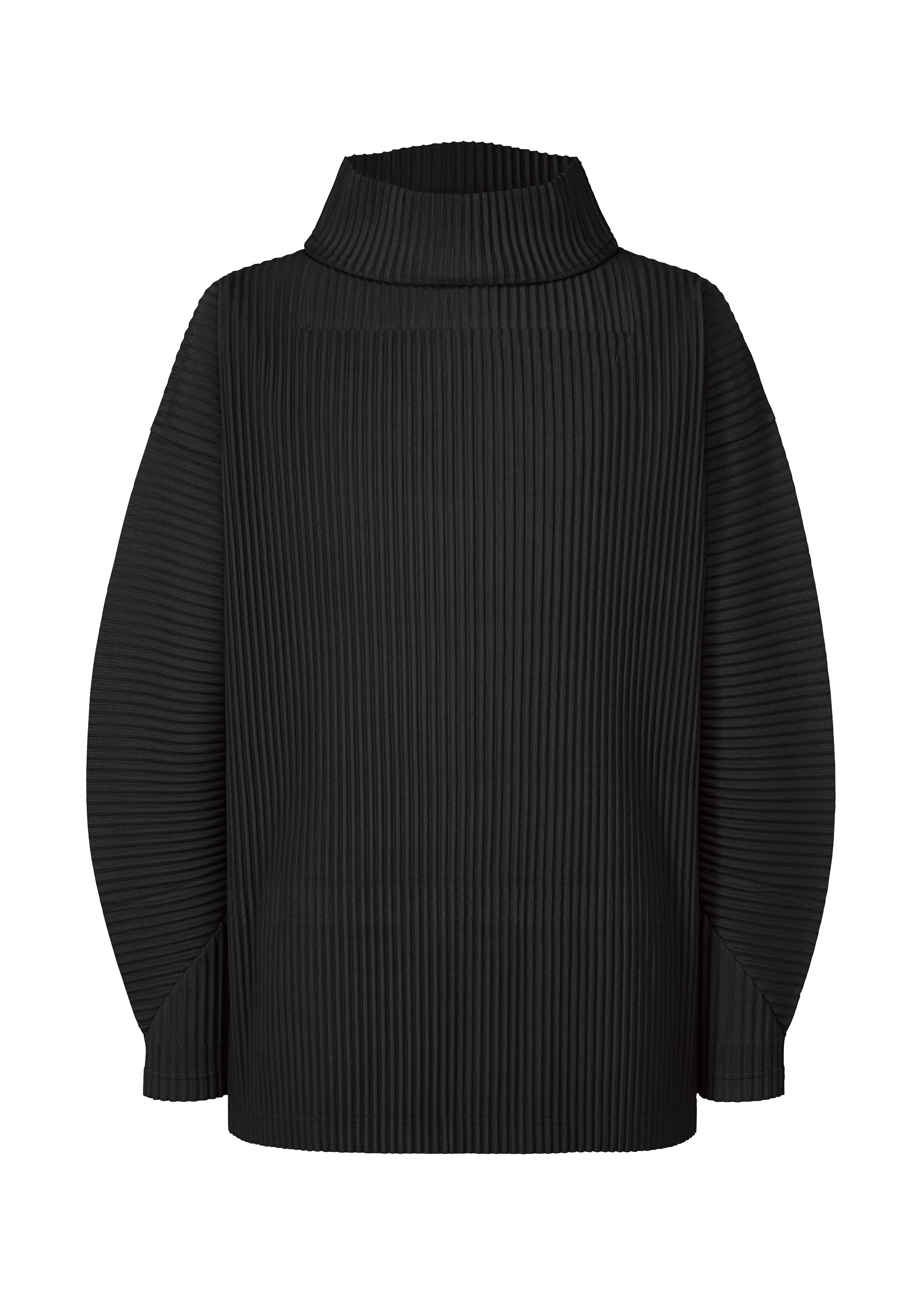 A product shot of the HOMME PLISSÉ ISSEY MIYAKE MONTHLY COLORS OCTOBER top in black (15).