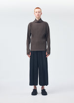 A model wears the Homme Plisse Issey Miyake MONTHLY COLORS : NOVEMBER top.