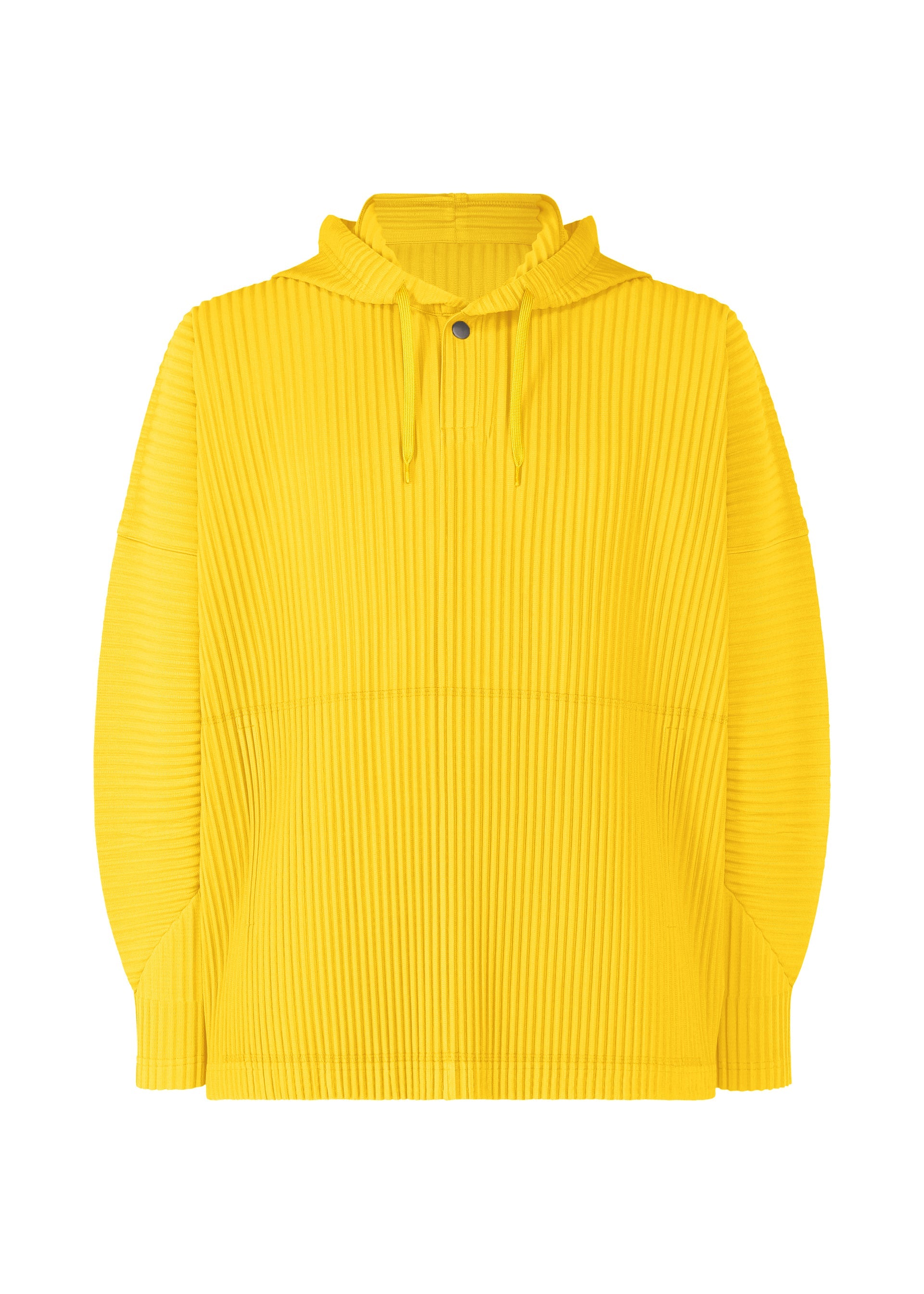 A product shot of the HOMME PLISSÉ ISSEY MIYAKE COLOR PLEATS top in citrine yellow (51).