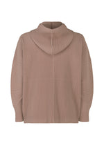 A detail shot of the HOMME PLISSÉ ISSEY MIYAKE COLOR PLEATS top.