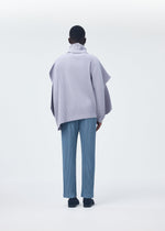 A model wears the Homme Plisse Issey Miyake ANGULAR STONE top.