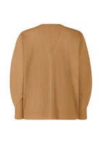 A detail shot of the Homme Plisse Issey Miyake MONTHLY COLORS : OCTOBER jacket.