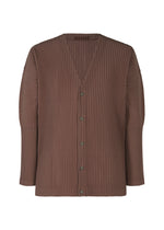 A product shot of the HOMME PLISSÉ ISSEY MIYAKE COLOR PLEATS shirt in edge brown (48).