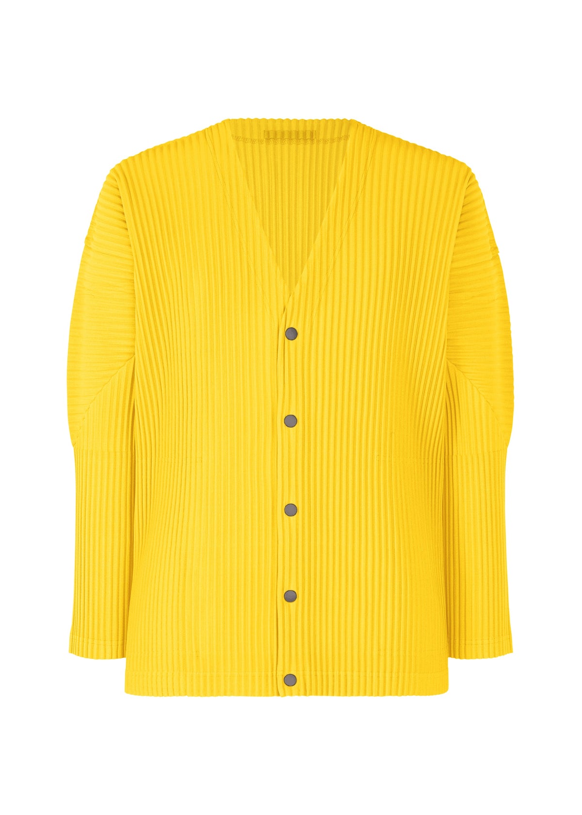 A product shot of the HOMME PLISSÉ ISSEY MIYAKE COLOR PLEATS shirt in citrine yellow (51).