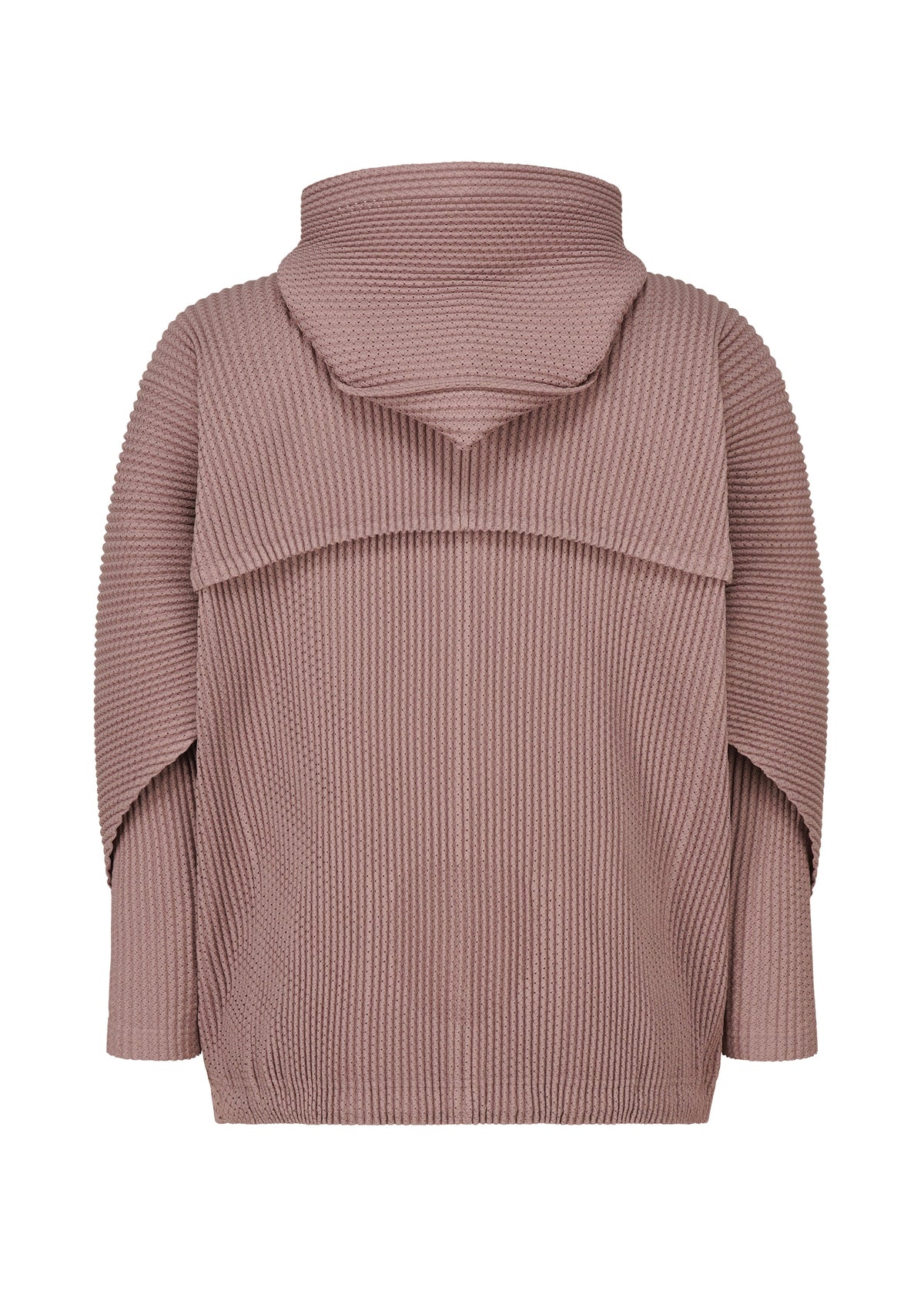 A detail shot of the Homme Plisse Issey Miyake WICKERWORK MESH blouson.