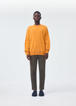 A model wears the Homme Plisse Issey Miyake HP CASHMERE top.