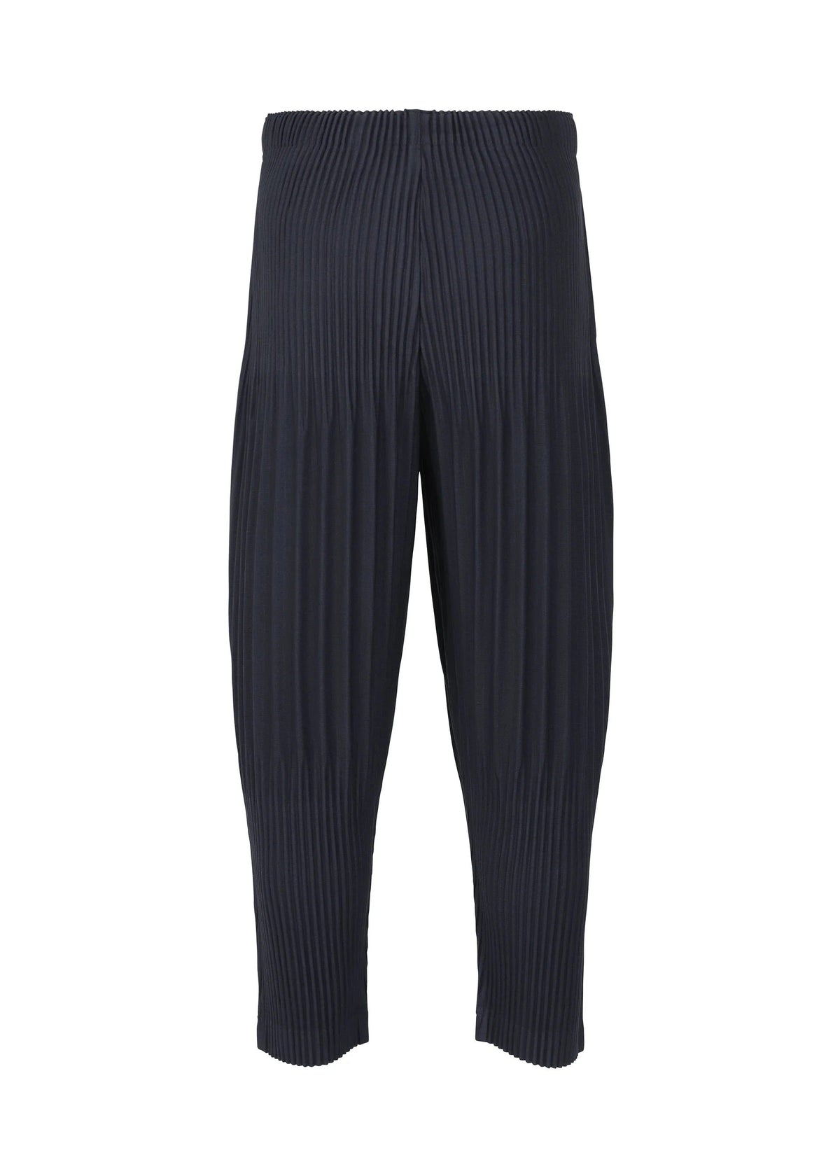 A detail shot of the HOMME PLISSÉ ISSEY MIYAKE BASICS trousers.