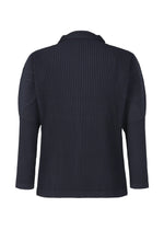 A detail shot of the HOMME PLISSÉ ISSEY MIYAKE BASICS shirt.