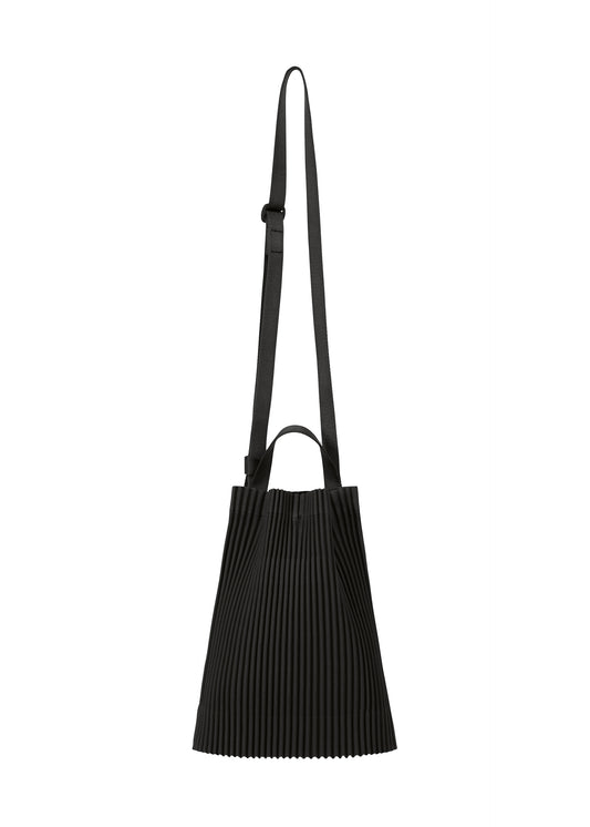 DRAWSTRING PLEATS BAG Crossbody Black
