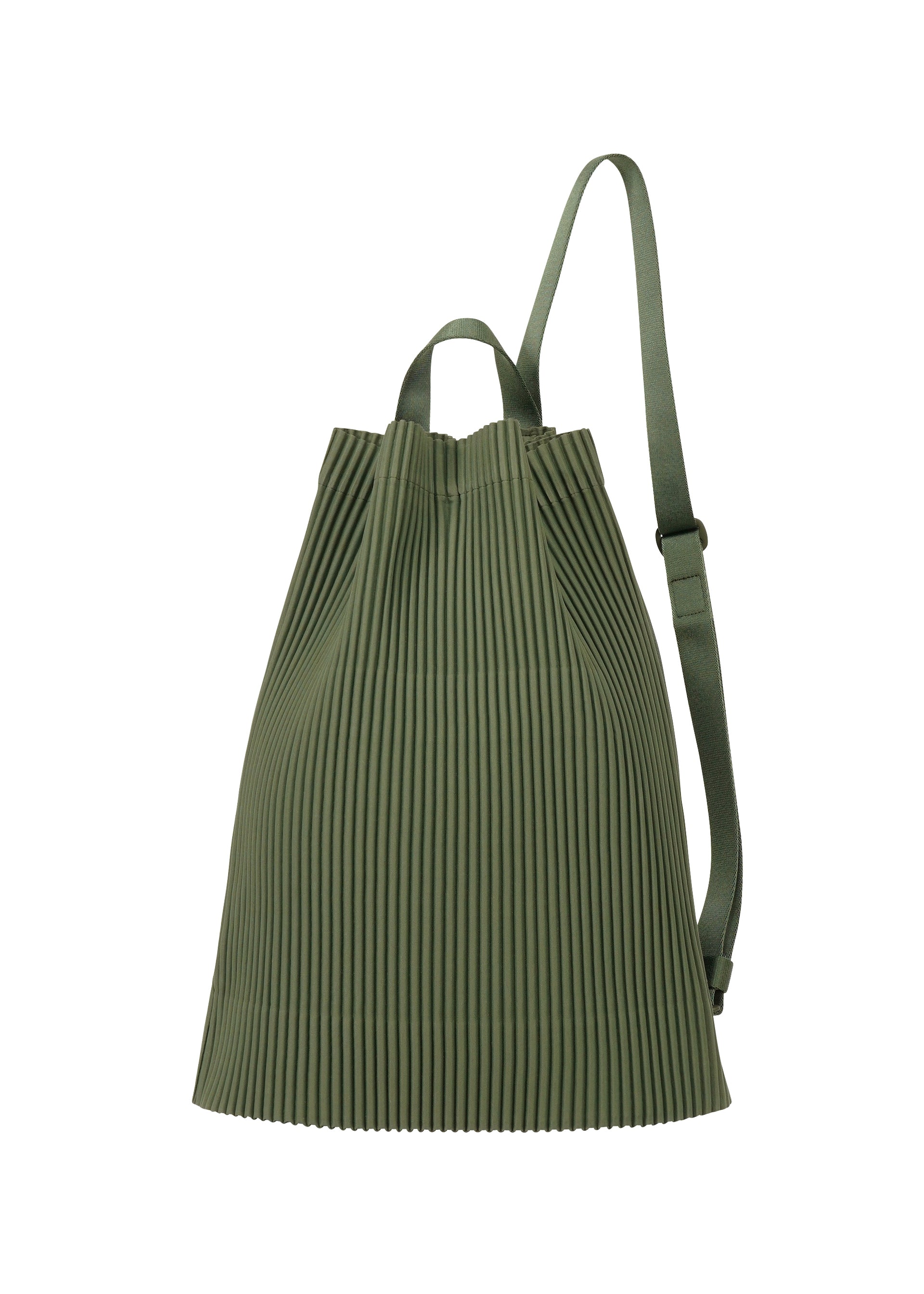 DRAWSTRING PLEATS BAG Shoulder Bag Duomo Door Green