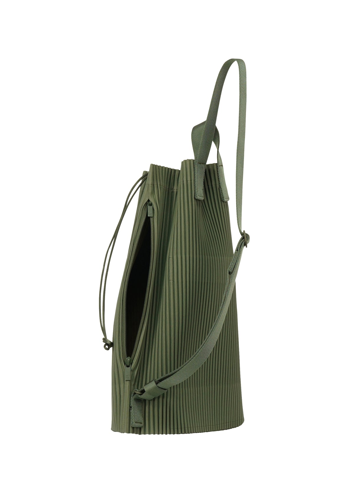 DRAWSTRING PLEATS BAG Shoulder Bag Duomo Door Green